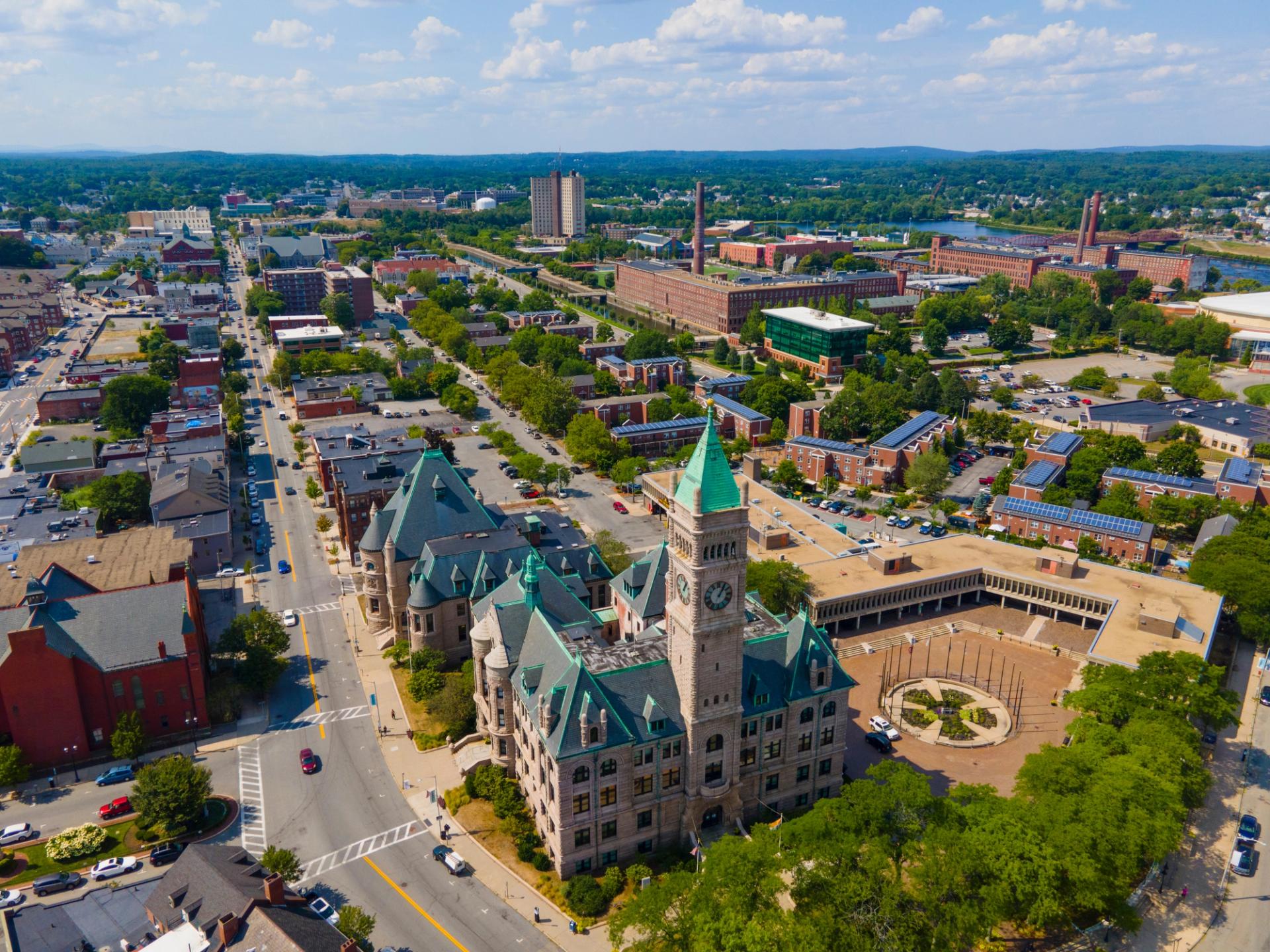 landscape photo of lowell, ma