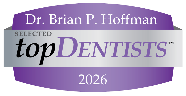 Award badge for Dr. Brian P. Hoffman, selected as a topDENTIST for 2026.