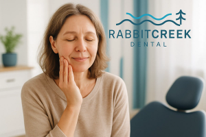 Person recovering comfortably after tooth extraction in Mobile AL - Rabbit Creek Dental