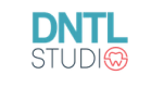 a logo for dntl studio is shown on a black background