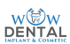 a logo for wow dental implant & cosmetic