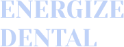 a logo for energize dental with a black background