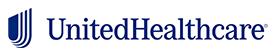 the united healthcare logo is blue and white on a white background .