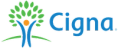 a logo for cigna with a tree in the background