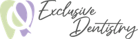 a logo for a dental office called exclusive dentistry