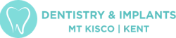 a logo for dentistry and implants with a tooth in the middle