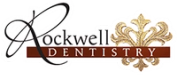 a logo for rockwell dentistry on a green background