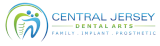 a blue and green logo for central jersey dental care