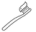 a black and white drawing of a toothbrush with toothpaste on it