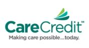 a logo for carecredit making care possible today