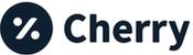the logo for cherry is a black circle with the word cherry inside of it .