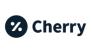 the logo for cherry is a black circle with the word cherry inside of it .