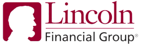a lincoln financial group logo with a silhouette of a man