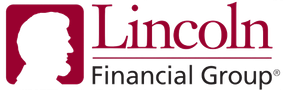 a lincoln financial group logo with a silhouette of a head