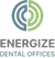 the logo for energize dental offices is a blue and green circle with a circle in the middle .