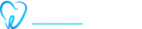 a blue tooth is on a black background next to a blue line .