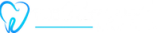 a blue tooth is on a black background next to a blue line .