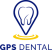 a blue and yellow logo for gps dental