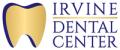 the logo for the irvine dental center has a tooth on it .