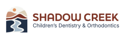 a logo for shadow creek children 's dentistry and orthodontics