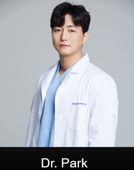a man in a lab coat with the name dr. park on the bottom