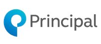 the word principal is written in a blue circle on a black background .