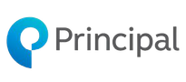 the word principal is written in a blue circle on a black background .