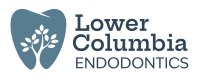 lower columbia endodontics logo on a black background
