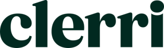 Clerri logo in dark green.