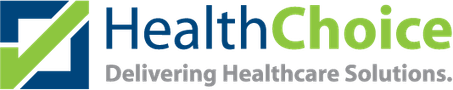 a logo for health choice delivering healthcare solutions