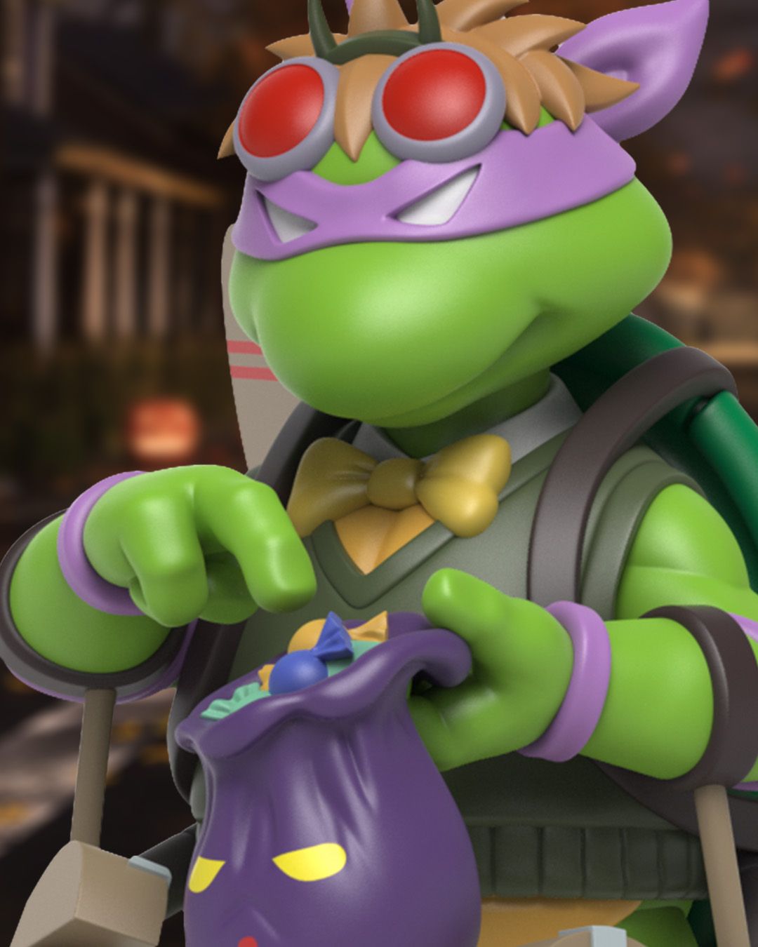 Mighty Jaxx Teenage Mutant Ninja Turtles REMIXX: Donatello Cowa-BOO-nga! | Figura da collezione in vinile da 6 pollici