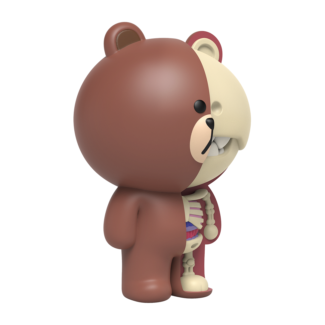 LINE FRIENDS X JASON FREENY FUNNY ANATOMY BROWN FIGURINE