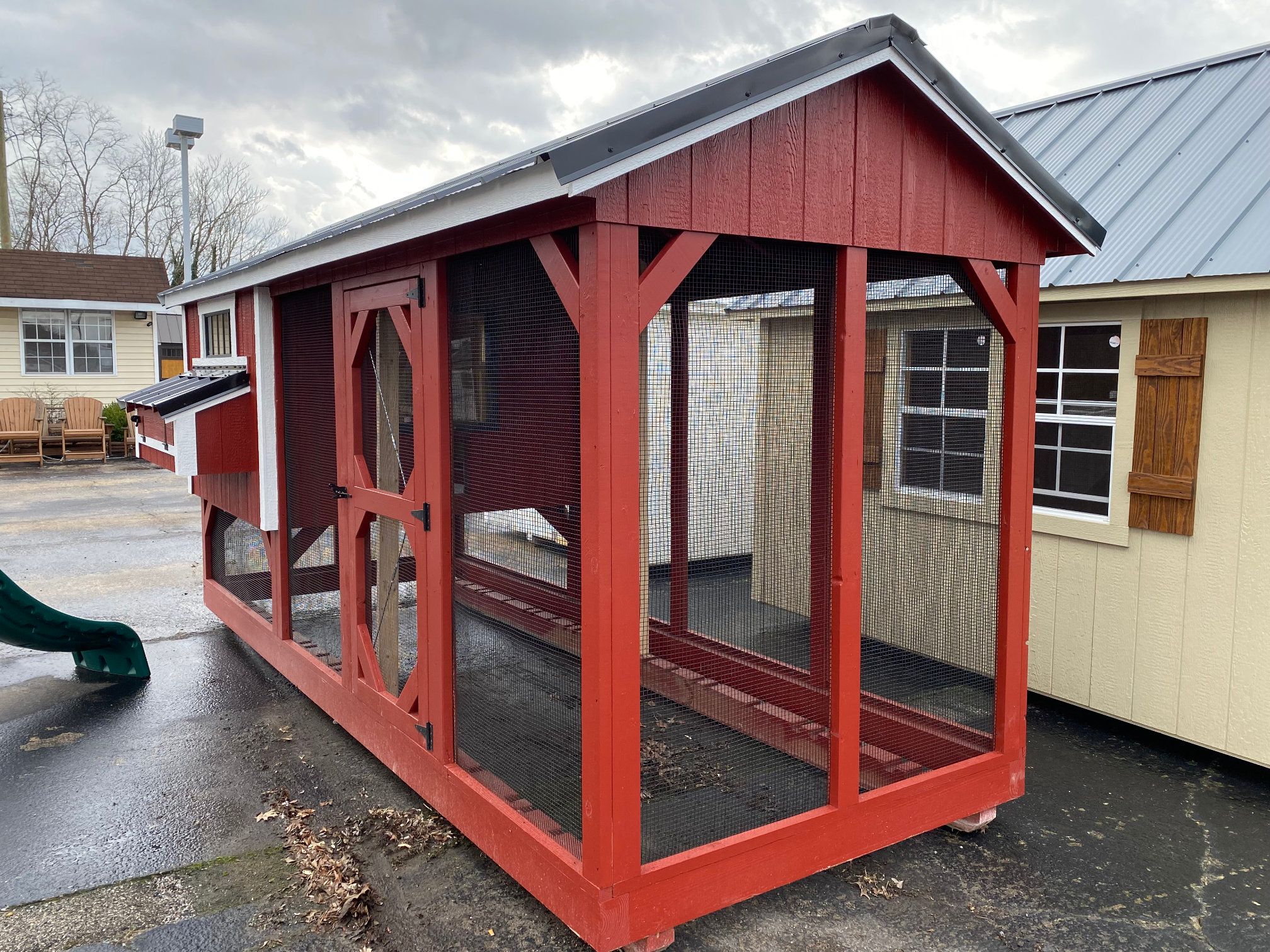 Chicken Coop Country Barn Construction Premium Portable Shed