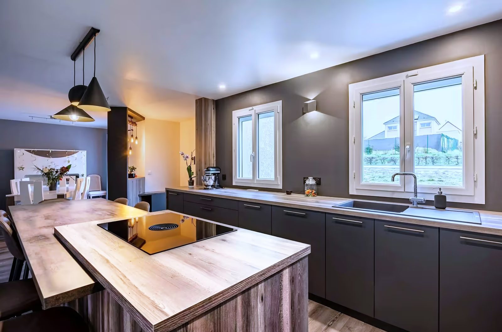 Cuisine sur-mesure nordique — réalisation Dec Home Agencement