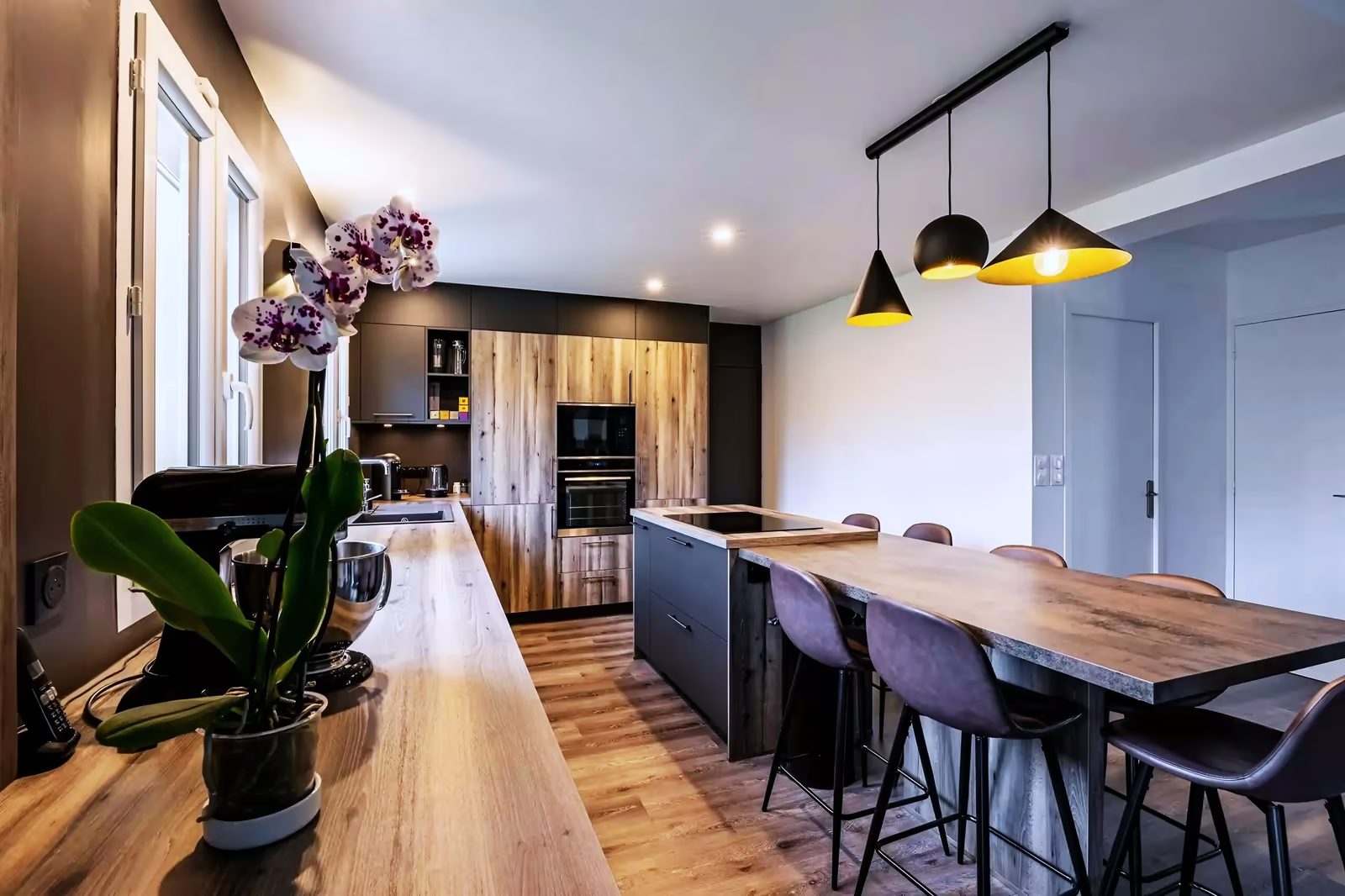 Cuisine sur-mesure nordique — réalisation Dec Home Agencement
