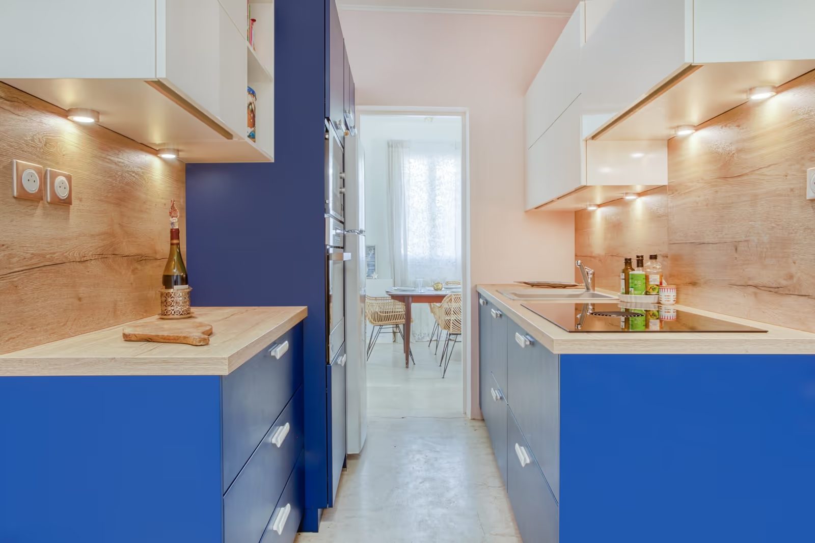 Cuisine sur-mesure bleu — réalisation Dec Home Agencement