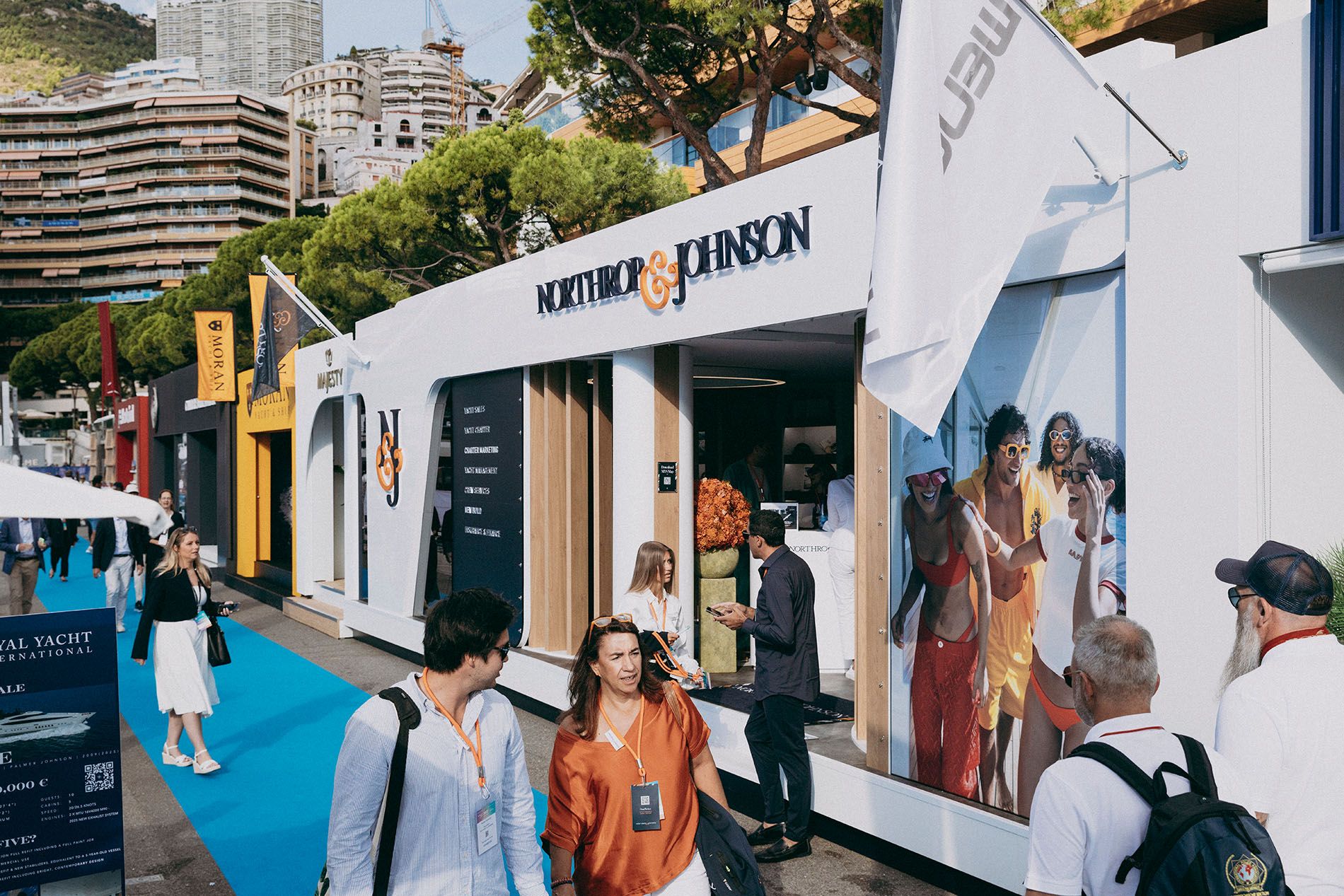 The Northrop & Johnson stand at the Monaco Yacht Show