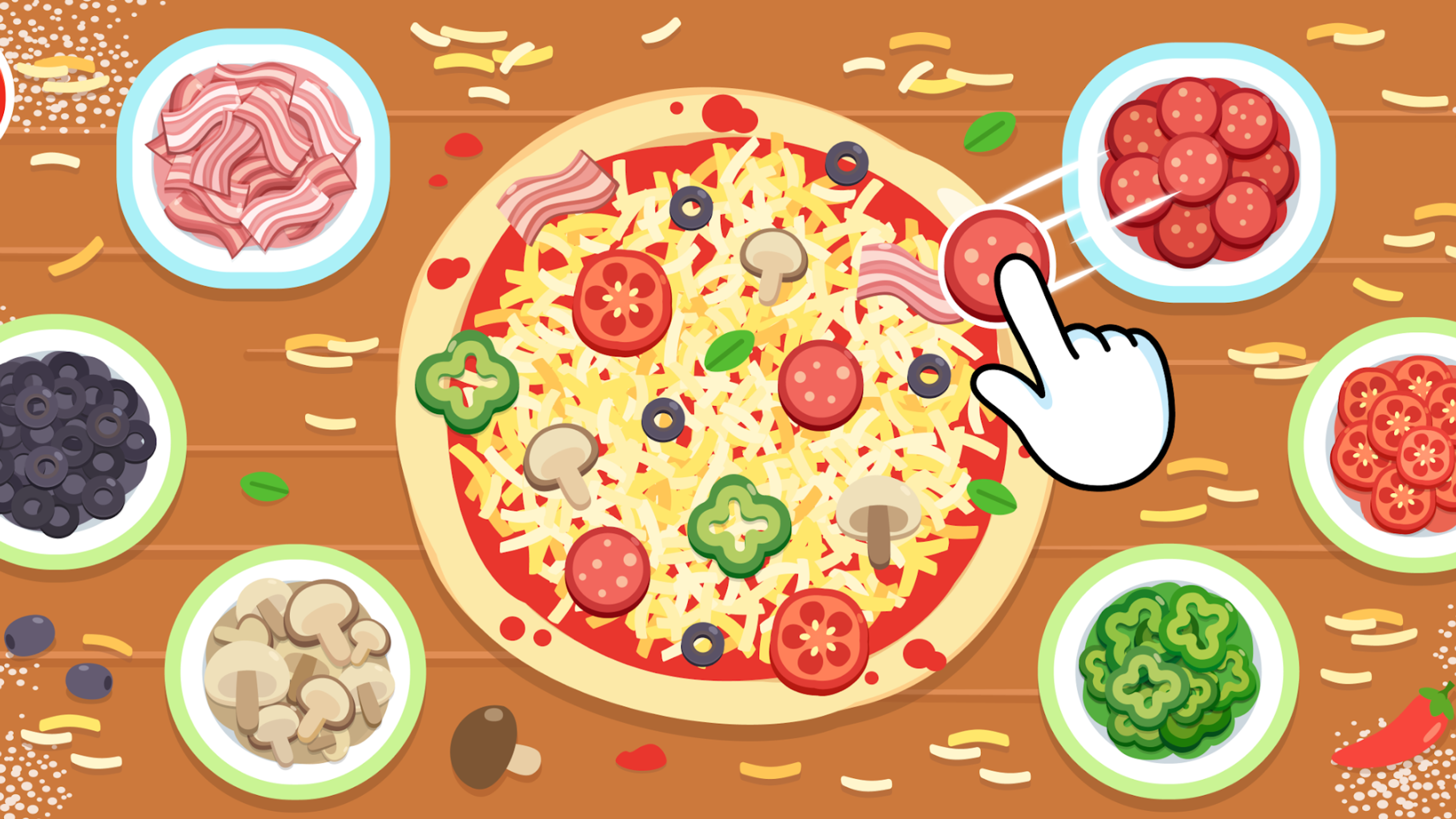 Pizza Games Illustration