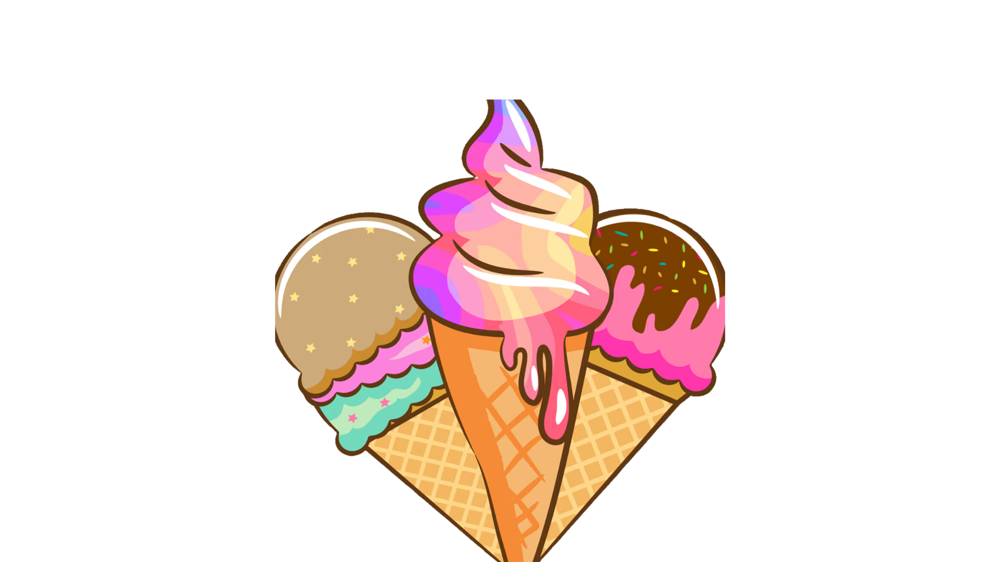 Ice Cream Games Illustration Ice Cream Games Illustration
