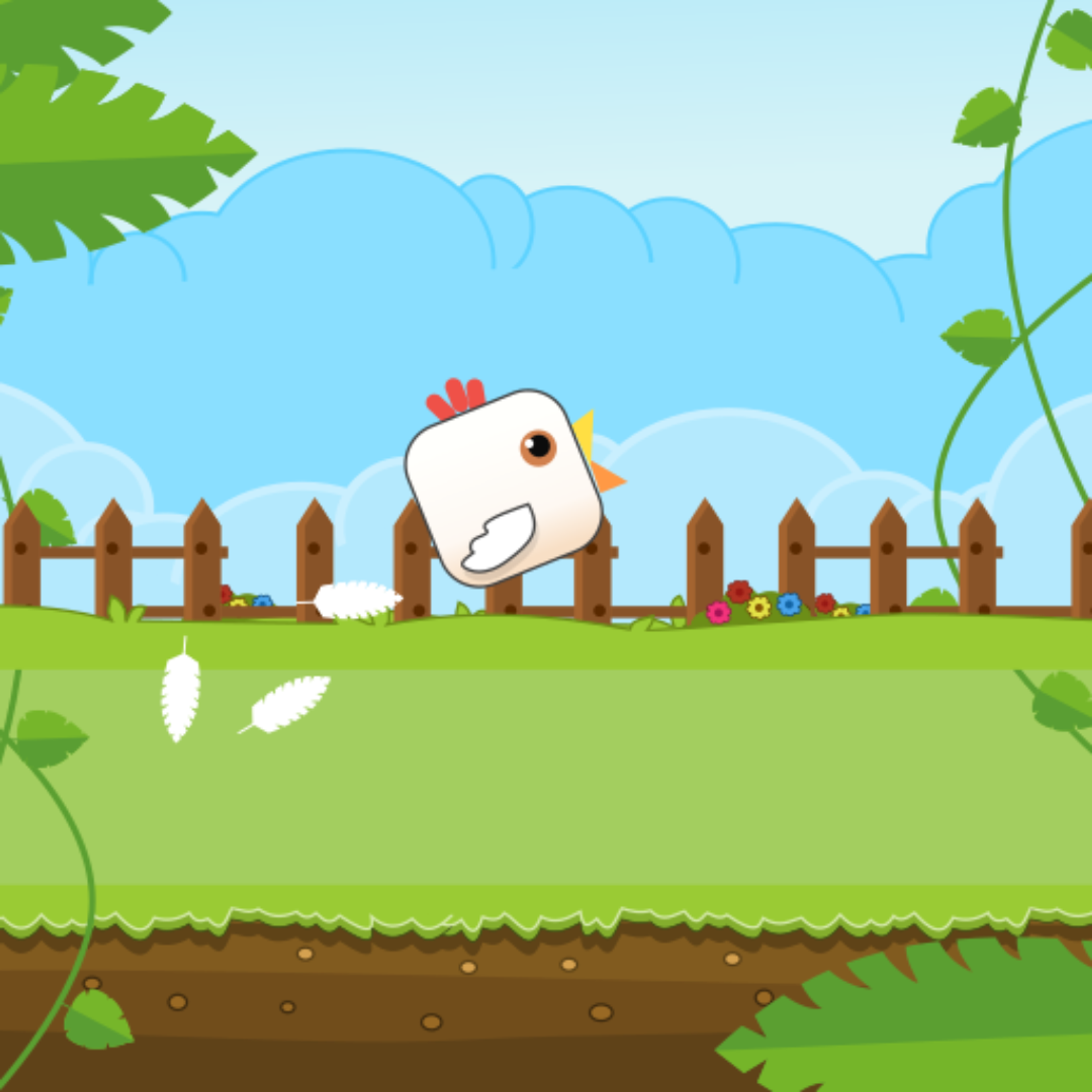 Chicken Climbing Illustration