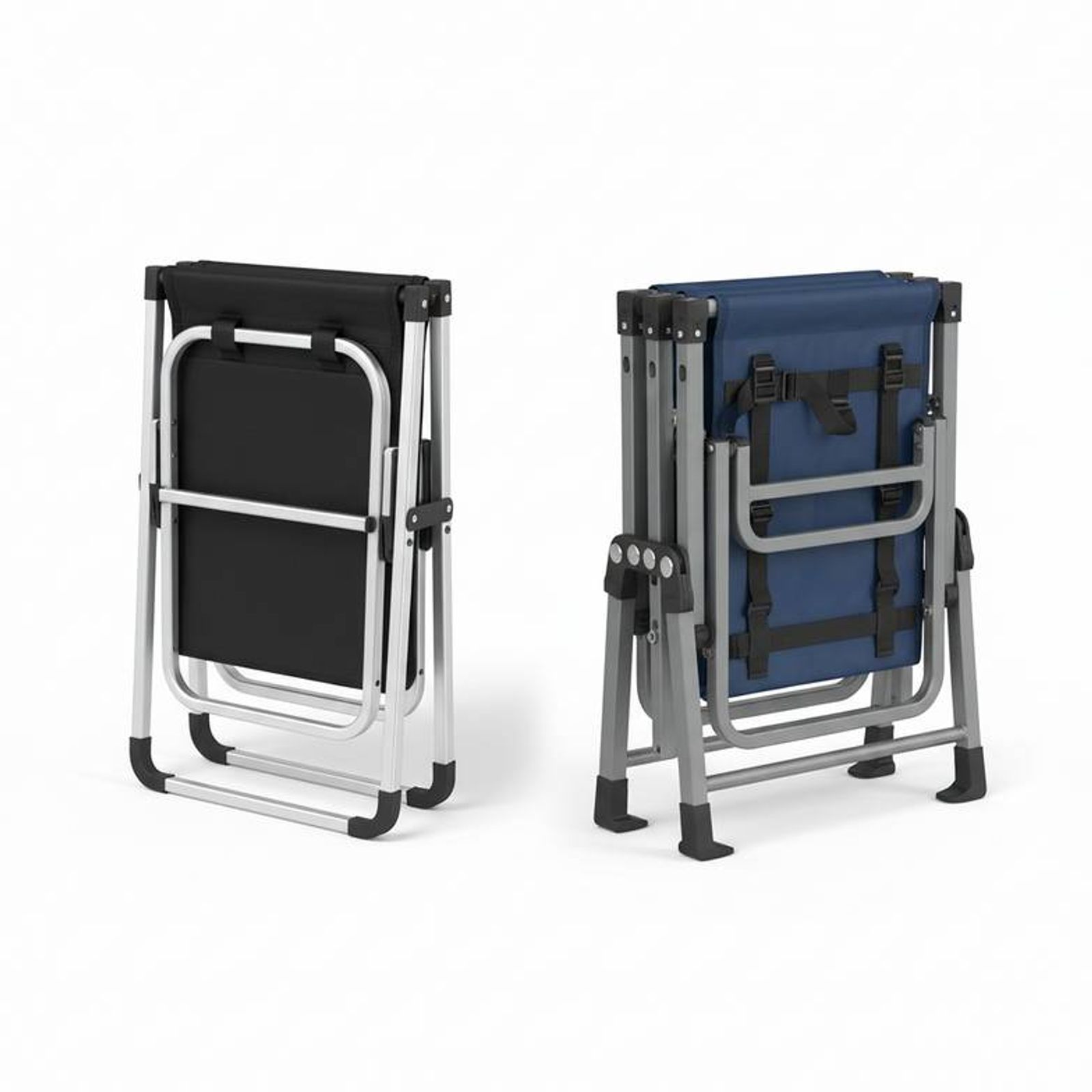 Two different models of emergency folding stretchers side-by-side