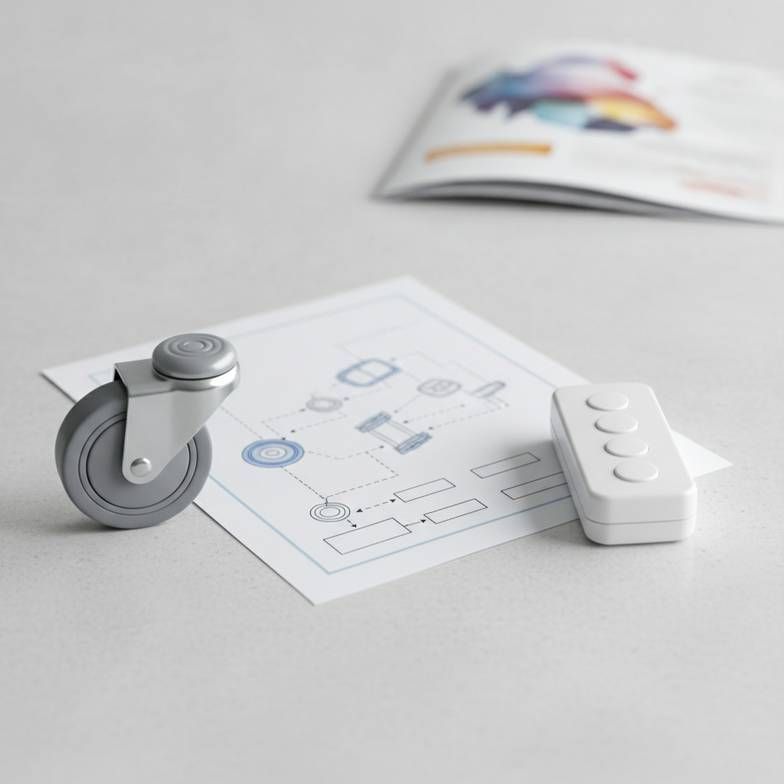 A sample spare parts list document for hospital bed preventive maintenance and repair.