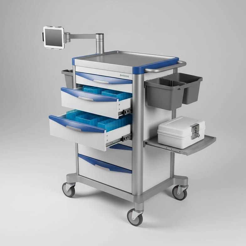 Medication Cart Accessories: Dividers, Narcotic Boxes, Labels, and Locking Options