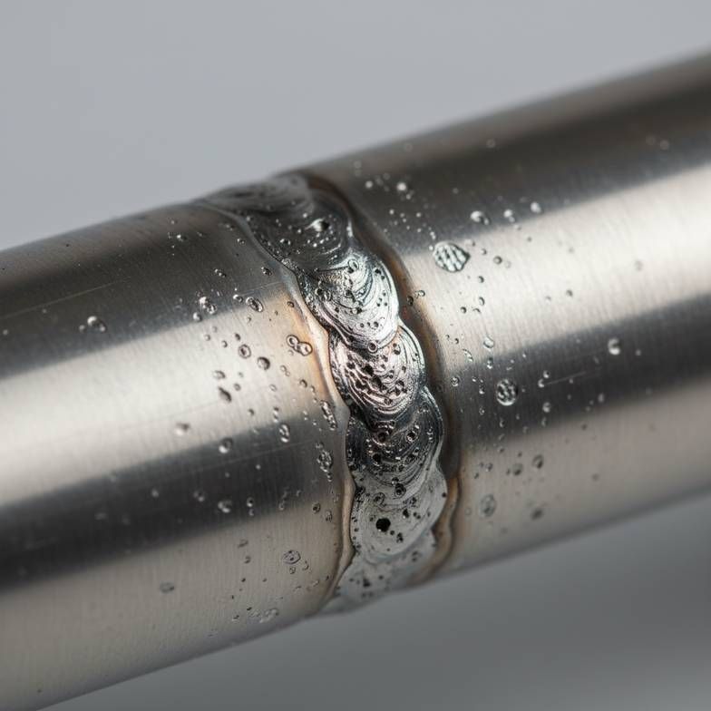 A close-up image shows a porous and uneven weld seam on a metal bed frame, a critical structural and medical furniture defect.