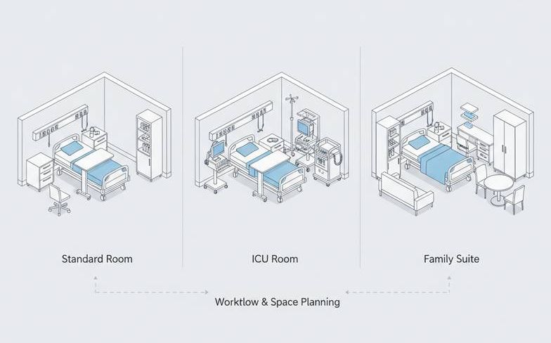 How to Plan Furniture for a New Hospital Ward Project