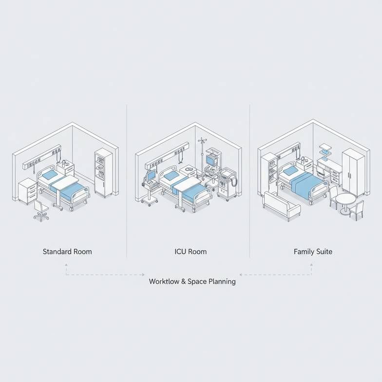 An illustration comparing the small CBM of a knock-down bed in a box versus the large CBM of a fully-assembled bed