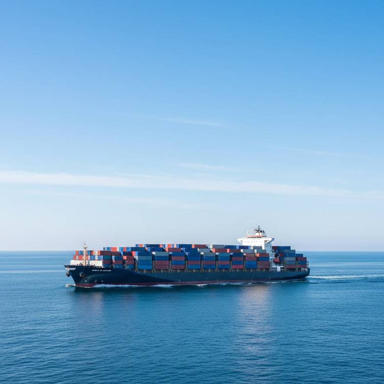A cargo ship on the ocean, symbolizing the CIF hospital furniture incoterms where the supplier handles freight and insurance.