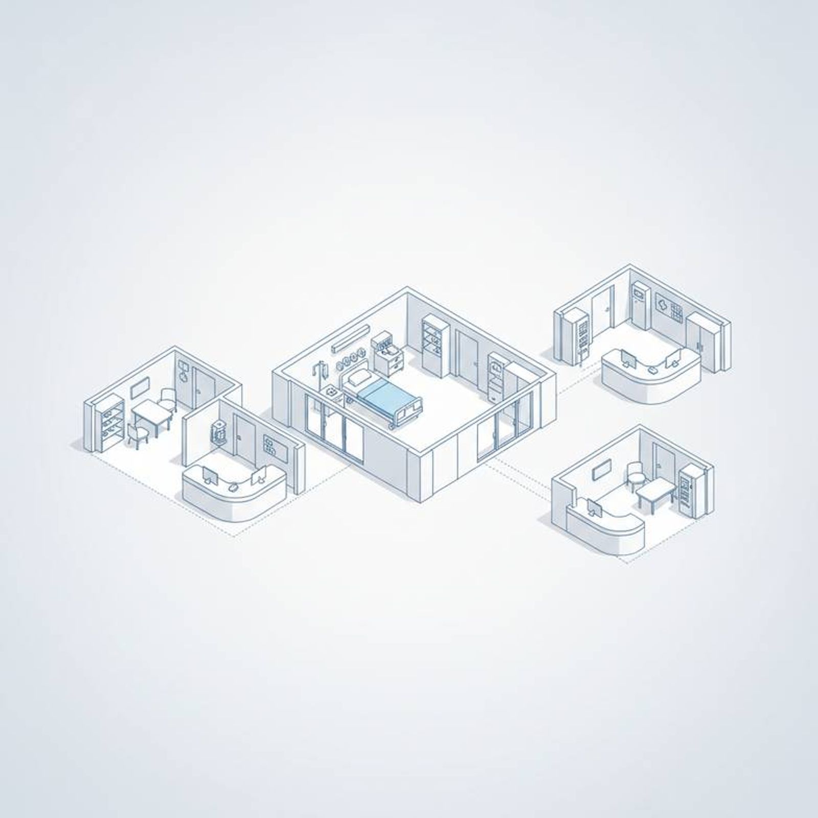 A diagram showing the process from a floor plan to a room list and then to a detailed itemized furniture list