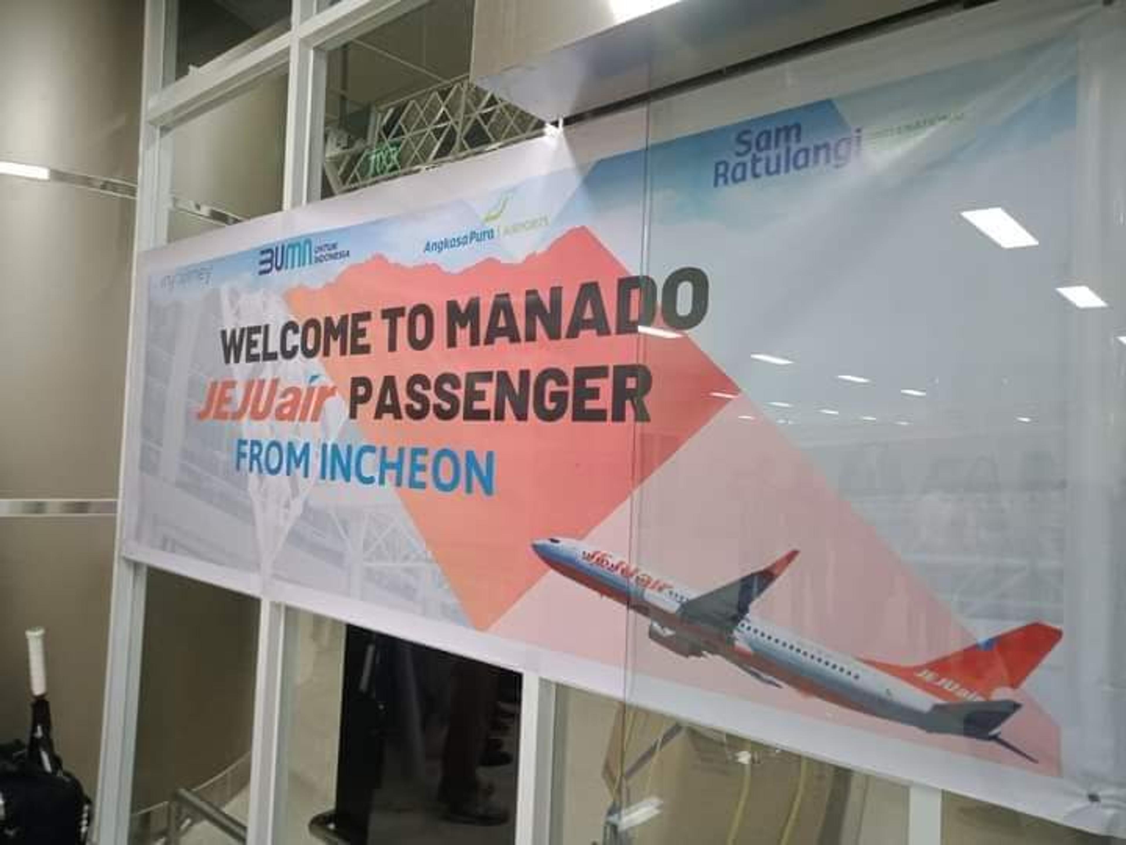 Jeju Air dengan Rute Incheon-Manado Mendarat Perdana