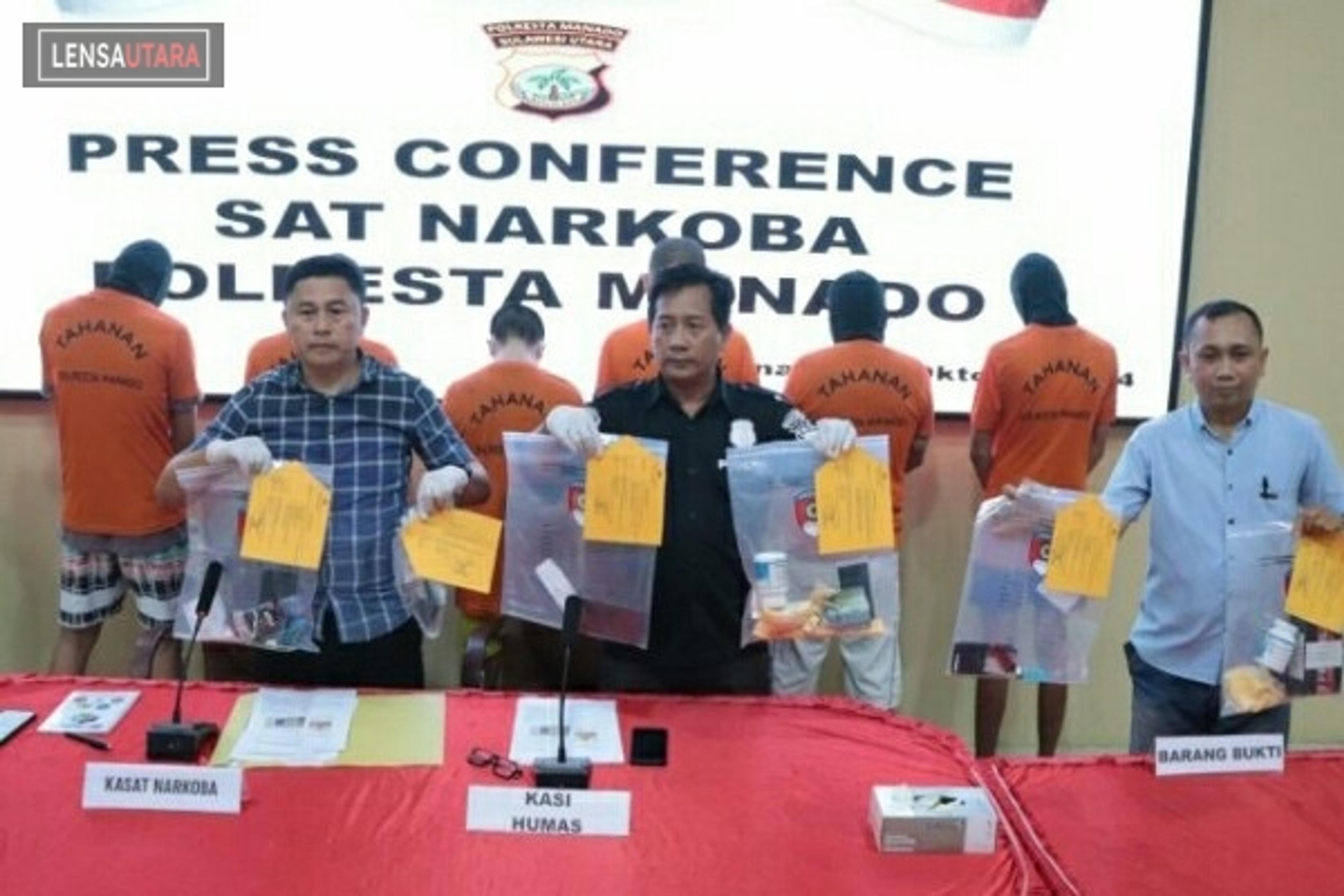 Selama September 2024, Polresta Manado Ungkap 6 Kasus Narkoba